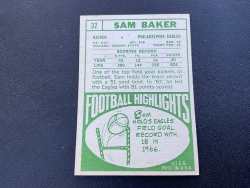 1968 TOPPS FOOTBALL CARDS #3-72 PICK CARDS YOU WANT - Picture 89 of 203