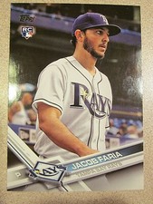 2017 TOPPS UPDATE #US240 JACOB FARIA SHORT PRINT SP VARIATION TAMPA BAY RAYS RC