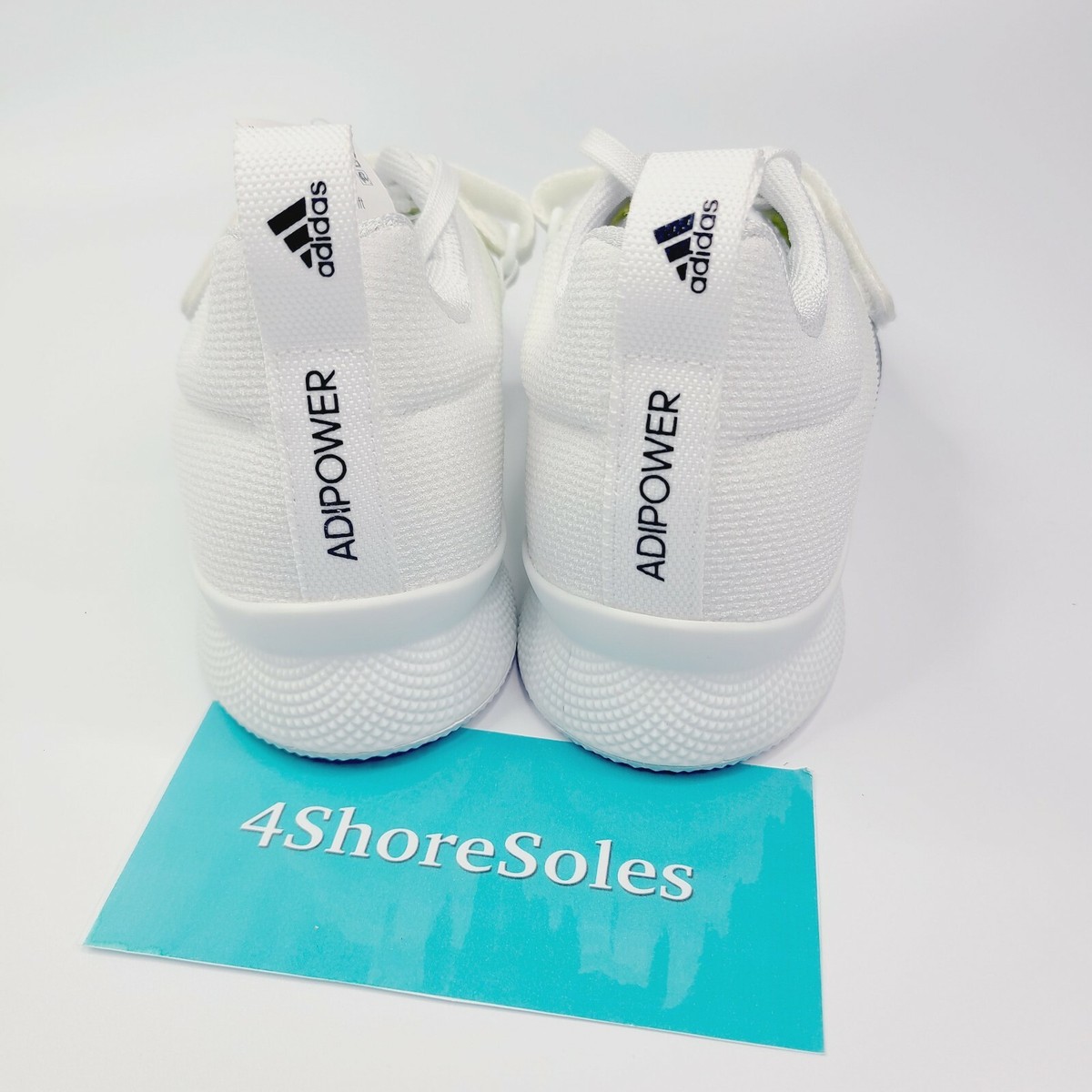 NEW Adidas Men's SIZE 4 Adipower Weightlifting 2 White Black