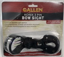 Allen Konix 3 Pin Bow Sight - 15190 NEW IN PACKAGE FREE SHIPPING