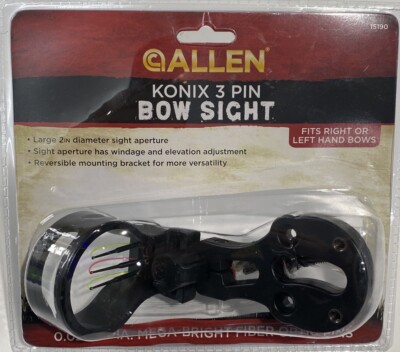 Allen Konix 3 Pin Bow Sight - 15190 NEW IN PACKAGE FREE SHIPPING