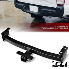 For 2016-2023 Toyota Tacoma Class 3 Black Trailer Hitch Receiver Bumper Tow 2"