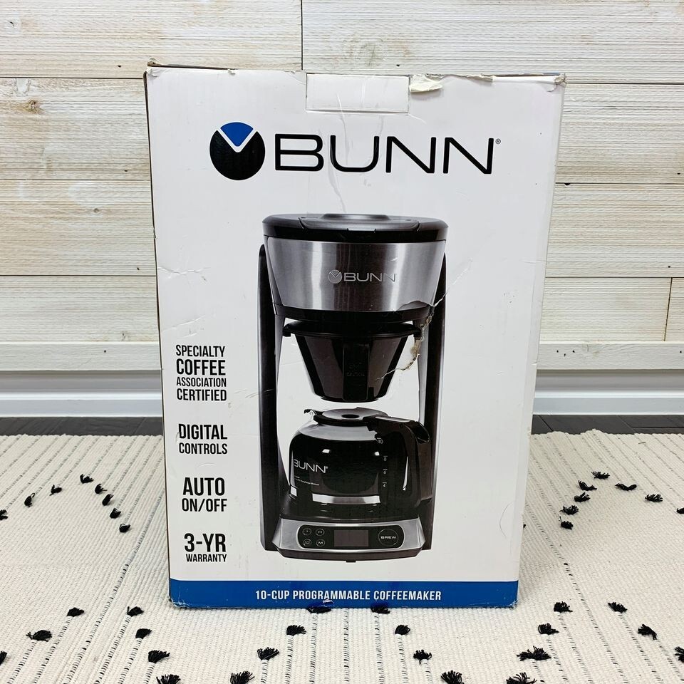 BUNN Heat N' Brew 10 Cup Programmable Coffee Maker Stainless Steel