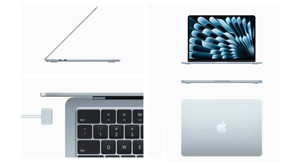 Notebook Apple MacBook Air 2025 13" M4 10 CPU/8 GPU 16+256GB SKY BLUE MC6T4 - Immagine 2 di 4