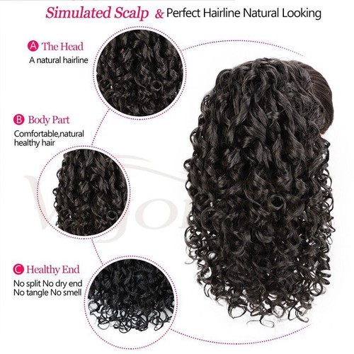 Afro Kinky Curly Ponytail Puff Afro Bun Updo Hair Synthetic Drawstring 14 Inches - Picture 8 of 19