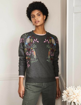 Boden Women's Bird Embroidery Marl 