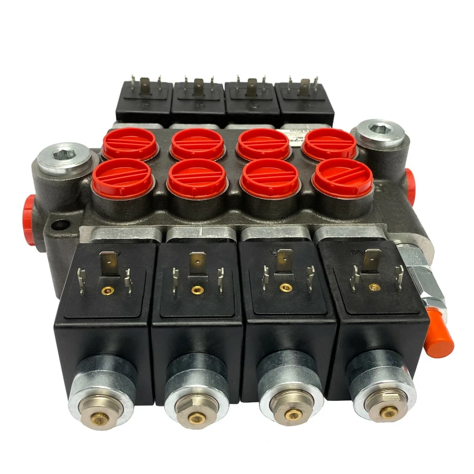4 Spool Solenoid 12V DC Hydraulic Control Valve Double Acting 13 GPM 3600 PSI - Image 4 of 4