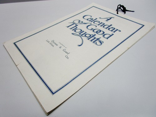 De colección A Calendar of Good Thoughts - Deyman & Goard - Little Britain, en 1918 - Imagen 9 de 9