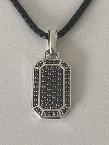 Black Diamond Pendant Dog Tag 