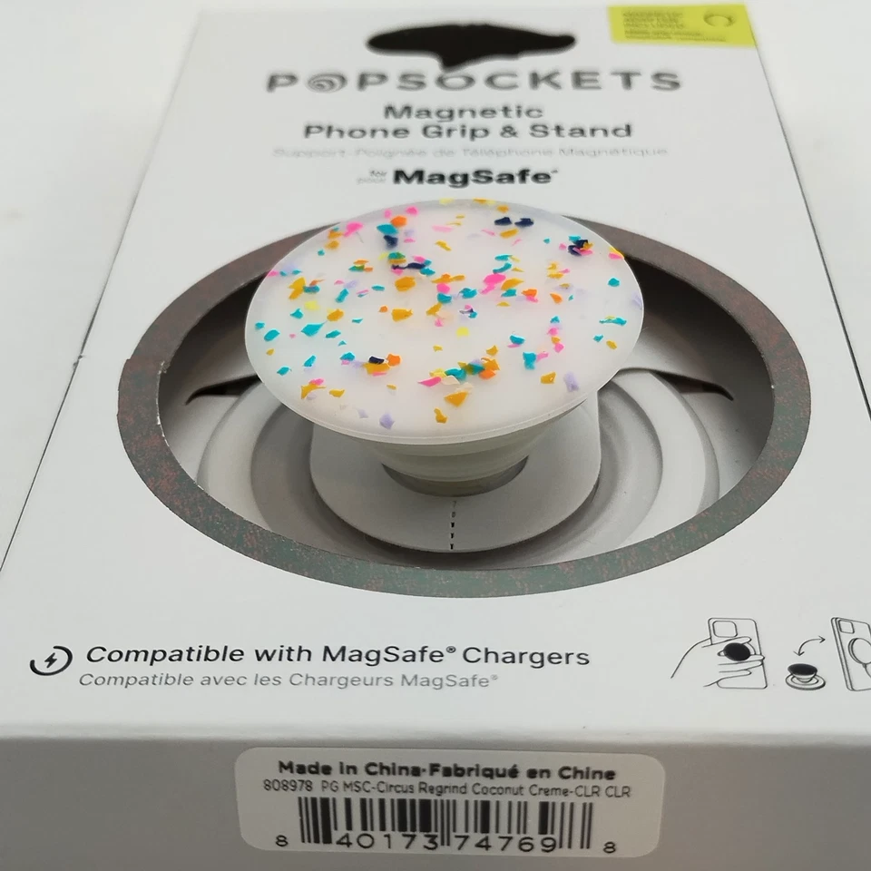 Popsockets- Magnetic MAGSAFE Phone Grip & Stand Coconut Creme - Swappable Top - Image 2 of 4