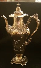 REED & BARTON  STERLING SILVER  ART NOUVEAU  TEAPOT LES SINQ FLEURS