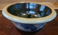 Rowe Pottery Works Apple Baker W/ Smooth Rim, Salt Glaze USA 1987