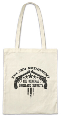 The 2nd Amendment II Shopper Shopping Bag Pistol Gun Guns Rifle US Law