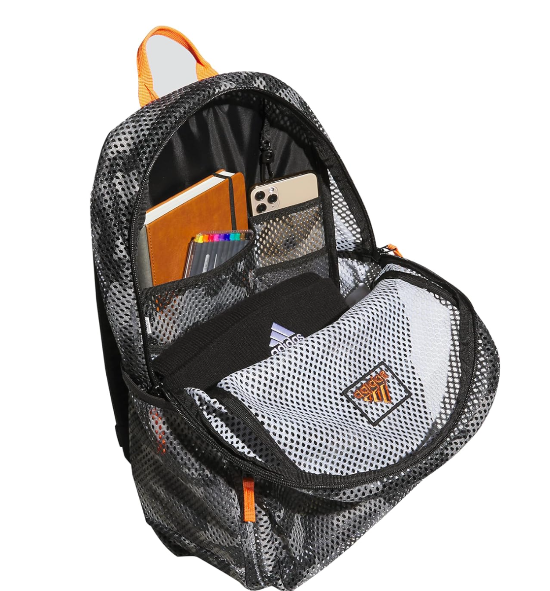 NEW Adidas Hermosa Mesh Backpack Brasilia Hustle Student Gray Camo