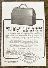 1905 Henry LIKLY&Co Vtg Print Ad~Latest Women's Style Handbags Purses Travel Bag