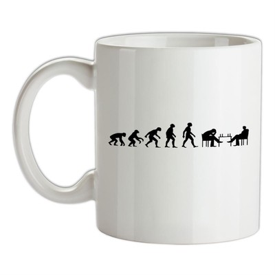 Evolution of Man Chess - Ceramic Mug - Board Game Player Queen King Pawn