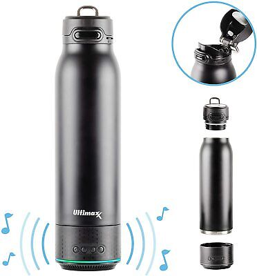 Vacuum Insulated Premium Water Bottle with Rechargeable Bluetooth Speaker