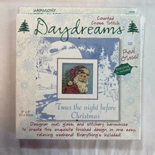 Daydreams Harmony Under Glass Pére Noël Counted Cross Stitch Kit complete