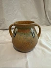 Roseville Monticello #557-5, Tan 2 Handle  Terra Vase, Rare Vibrant Coloration.