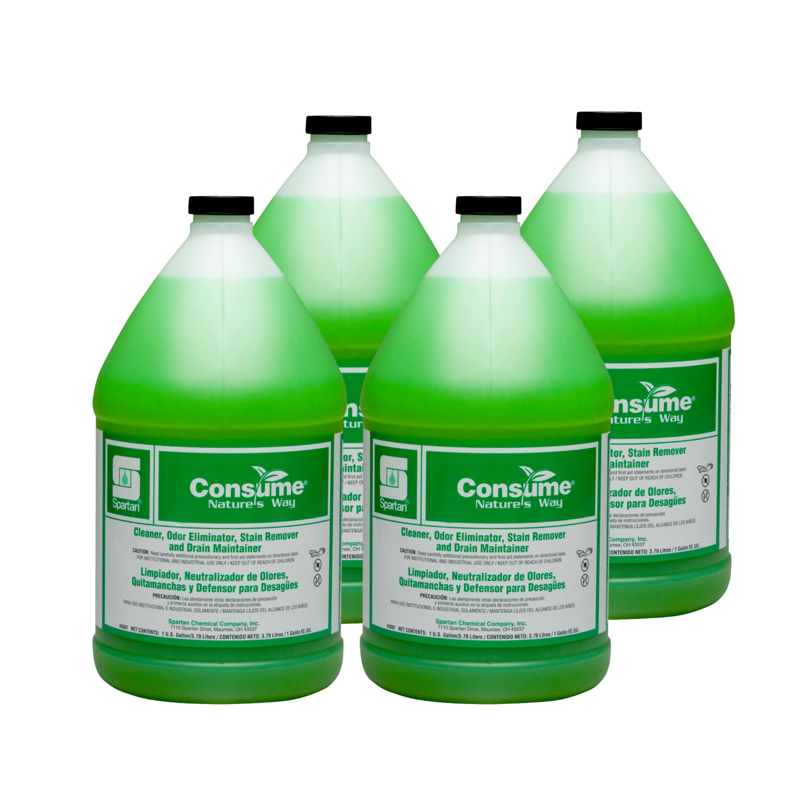 Case of 4 Gallons Spartan Consume Nature's Way Odor Eliminator