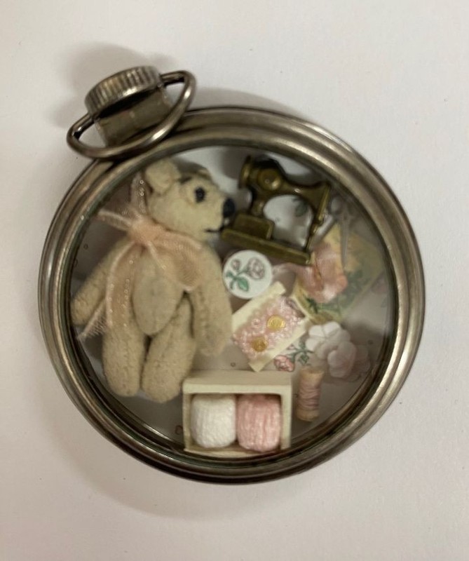World of Miniature Bears  By Theresa Yang  #1062 Sewing Delight  1.25" Bear