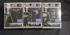 Funko Pop Star Wars Impressions Lot Darth Vader, Kylo Ren, Mandalorian New 