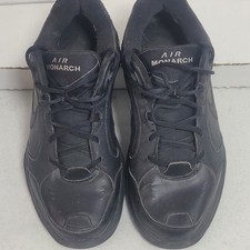 Nike Air Monarch IV Triple Black Training Shoes 415445-001 Mens 12.5
