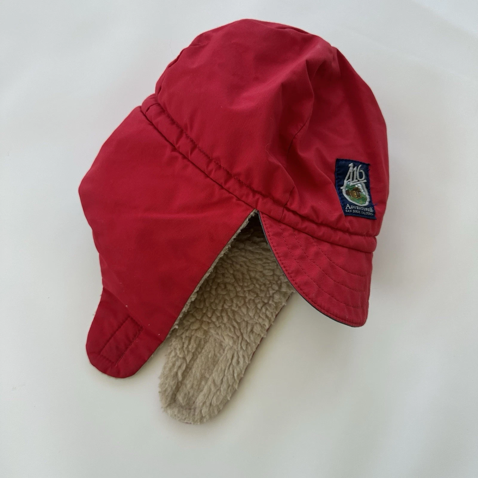 Vintage Adventure 16 A-16 Gore-Tex Fleece Lined Trapper Hat Red Size Size Large