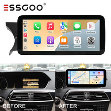 10.25in Touch Screen Car Stereo CarPlay for Mercedes Benz C W204 2011-2013 Linux