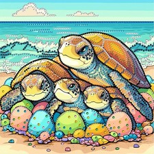 Anuver Turtle Diamond Painting Kits for Adults, 5D Special Shape Multicolor
