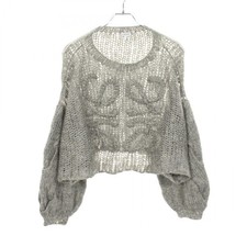 LOEWE Anagram sweater knit S359Y14KBO wool Mohair/Nylon Gray L Used Women