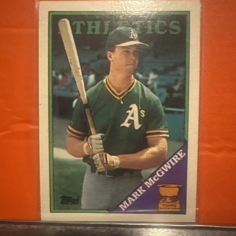 1988 Topps All-Star Rookie #580 Mark McGwire como nuevo múltiples errores muy raro Foto 4 de 4