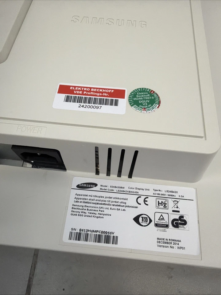 Samsung SyncMaster  24 Zoll LED Monitor S24B420BW 5ms 1920 x 1200 Full HD - Bild 3 von 4