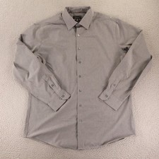 Alfani Shirt Mens XL XLT 17.5 36/37 Gray Athletic Fit Button Up Heather