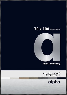 Nielsen Aluminium Bilderrahmen Alpha 70x100 cm eloxal schwarz glanz