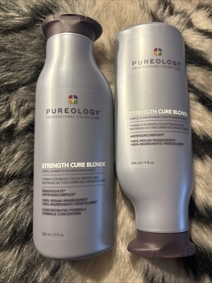 PUREOLOGY STRENGTH CURE BLONDE Shampoo & Condition 9 oz Scuffed!