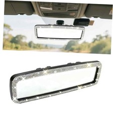 Rearview Mirror, Bling Car Accessories For Women, Hand-set Diamonds,
