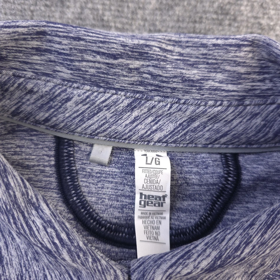 Under Armour Atlanta Braves Polo Womens Large Blue Heathered Short Sleeve - Image 3 of 4