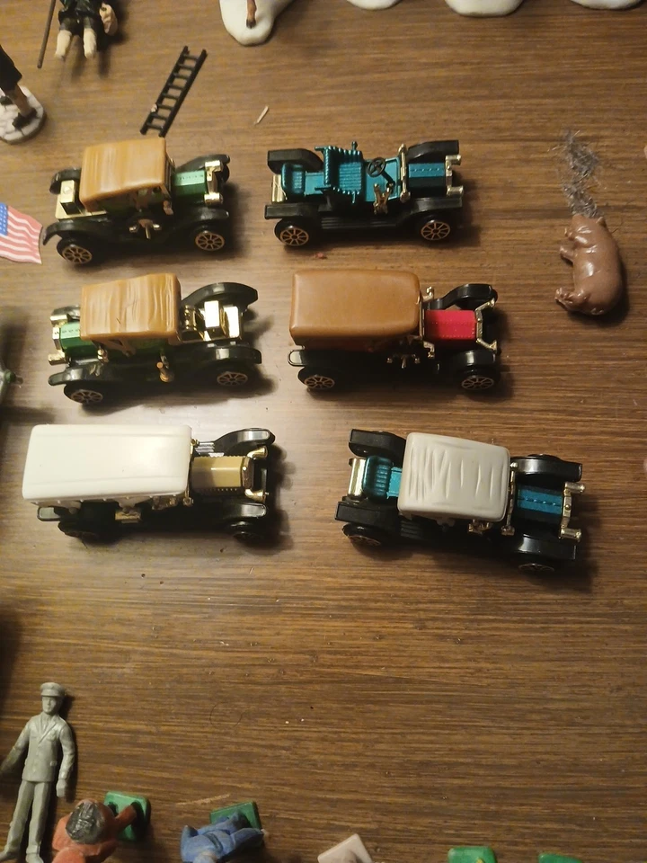 Lote de Juguetes Vintage Cracker Jack Años 40 Lemax Navidad Caballos Vacas Coches Foto 4 de 4