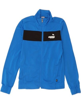Puma Jungen Trainingsanzug Oberteil Jacke 11-12 Jahre blau Colourblock Polyester BC23