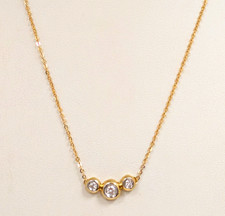 14K Gold & Diamond Necklace, 16'' Long