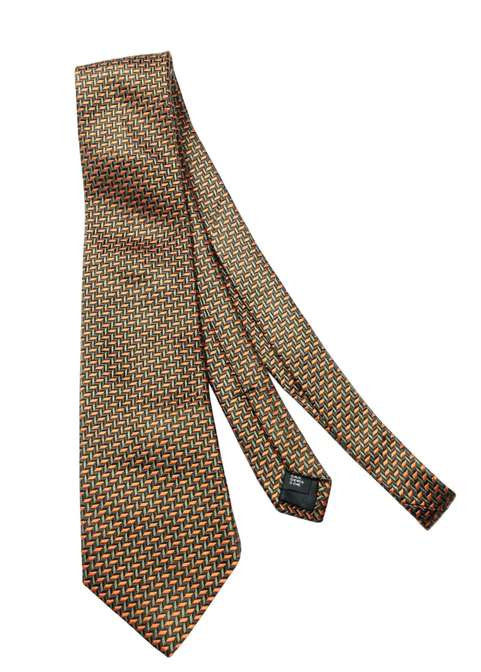 Corbata ASCOT para hombre talla única 100 % seda puntiaguda clásica estampada multicolor Foto 4 de 4