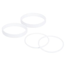 8Pcs Dream Catcher Rings, 5.1" Plastic Macrame Wreath Floral Round Hoop, White