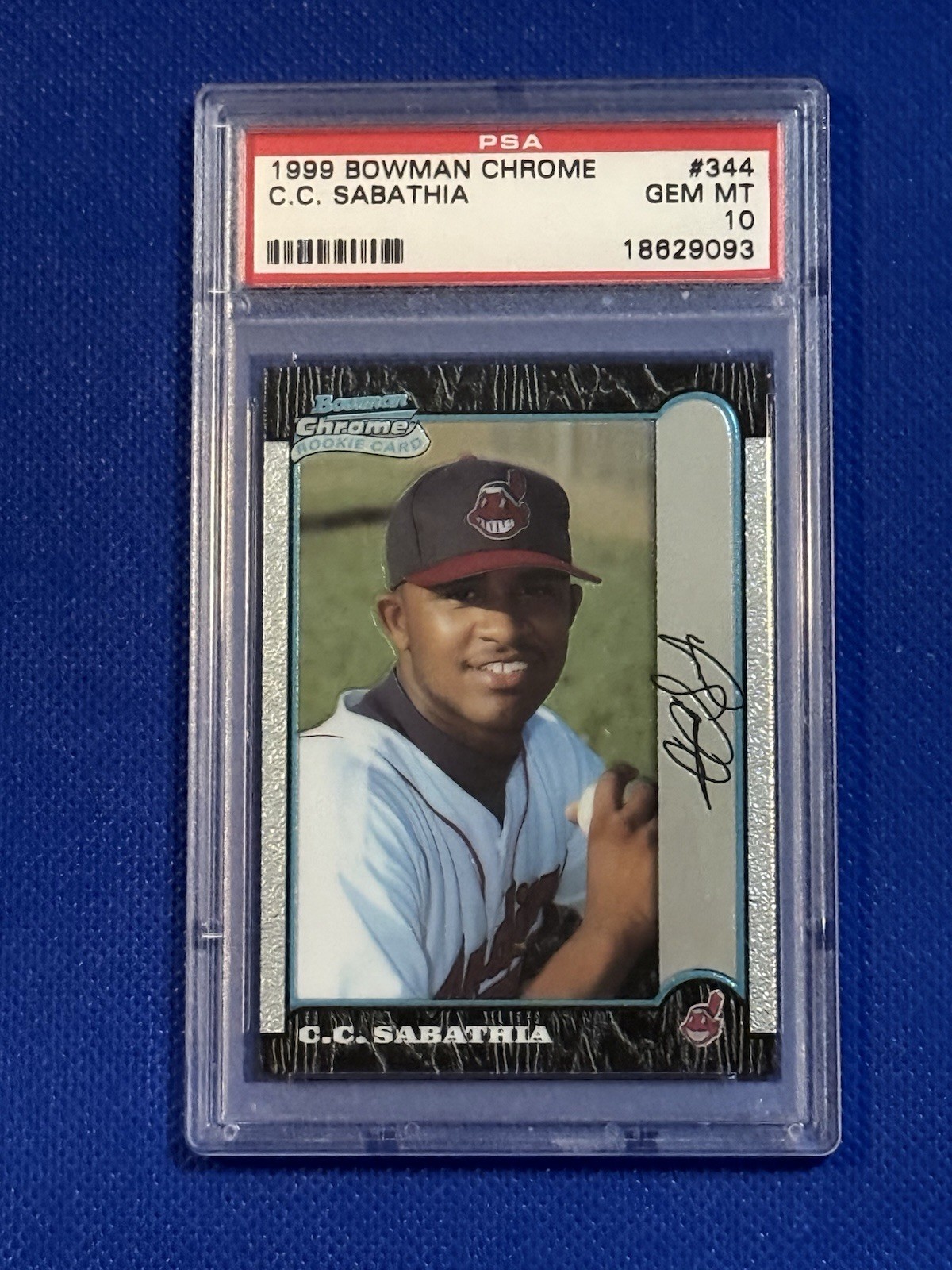 1999 Bowman Chrome #344 CC C.C. SABATHIA Graded PSA 10 Gem Mint Rookie Card M120