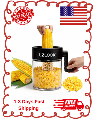 Corn Peeler for Corn on the Cob, Corn Stripper Tool with Rotating Handle