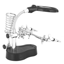 Helping Hands Magnifier Glass Soldering Station with LED Light