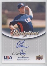 2009 USA Baseball Box Set Inscriptions National Team Drew Pomeranz Auto 2d7
