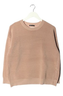 OODJI ULTRA Rundhalspullover Damen Pullover Gr. DE 36 beige Casual-Look