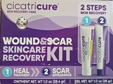 CICATRICURE Kit- Wound & Scar, Skincare Recovery- 1 Heal Treatment- 2 Scar Appea