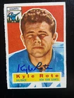 New ListingKyle Rote  Autographed 1956 Topps Football Card #29 New York Giants  Died 2002